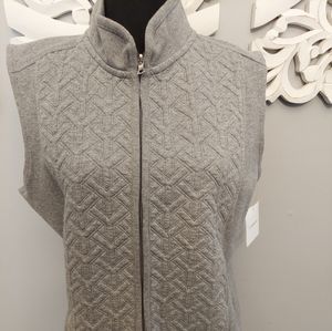 Croft & Barrow Dressy Zip Up Vest- Size Medium